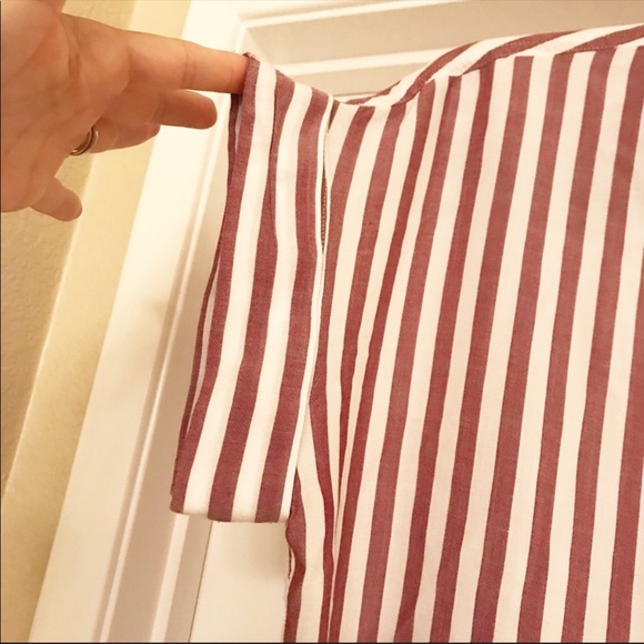 Rails Red and White Stripped Button Down XS - Picture 6 of 8